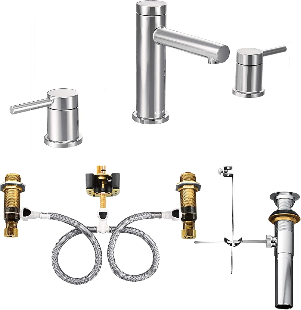 Moen T6193-9000 Align Two-Handle High Arc Bathroom Faucet with Valve, Chrome