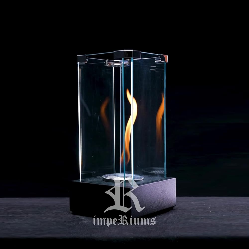 Twister Portable Bioethanol Flueless Fireplace, Indoor and Outdoor Metal Fireplace
