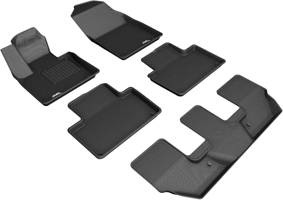 3D MAXpider Custom Fit Kagu Floor Mat (Black) Compatible with Volvo XC90 T8 Twin Engine 2015-2024 - Full Set