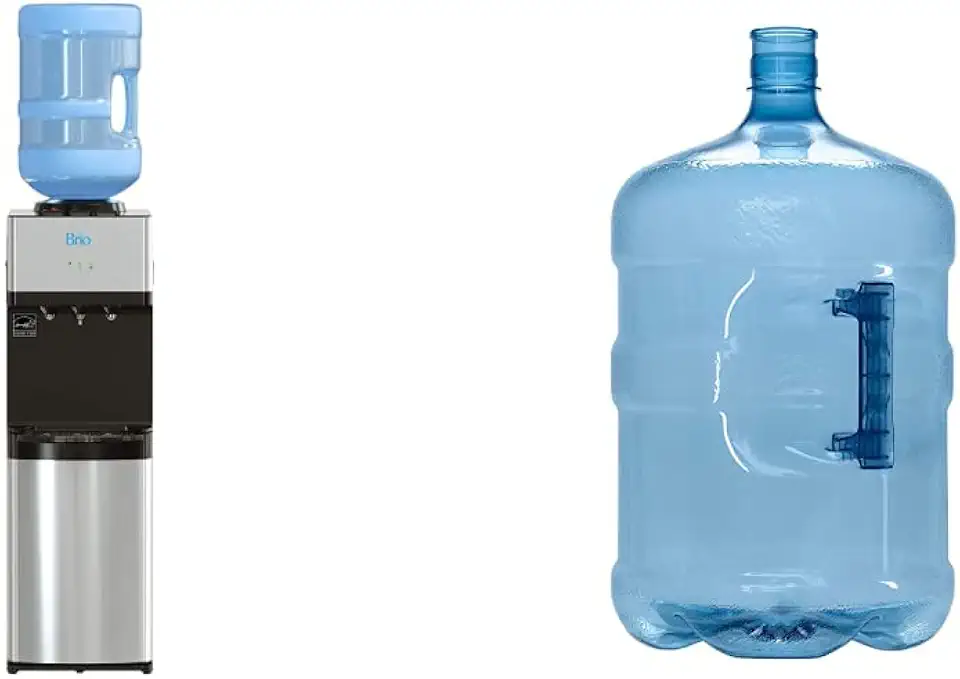 Brio Limited Edition Top Loading Water Cooler Dispenser - Hot & Cold Water, Child Safety Lock with Reusable Water Bottle Container