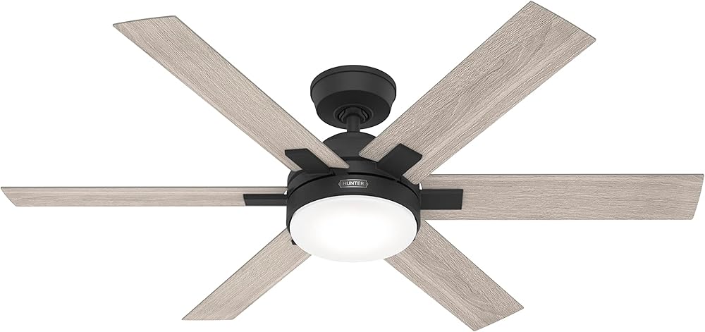 HUNTER Fan Company 51879 Georgetown Ceiling Fan, Matte Black, 52