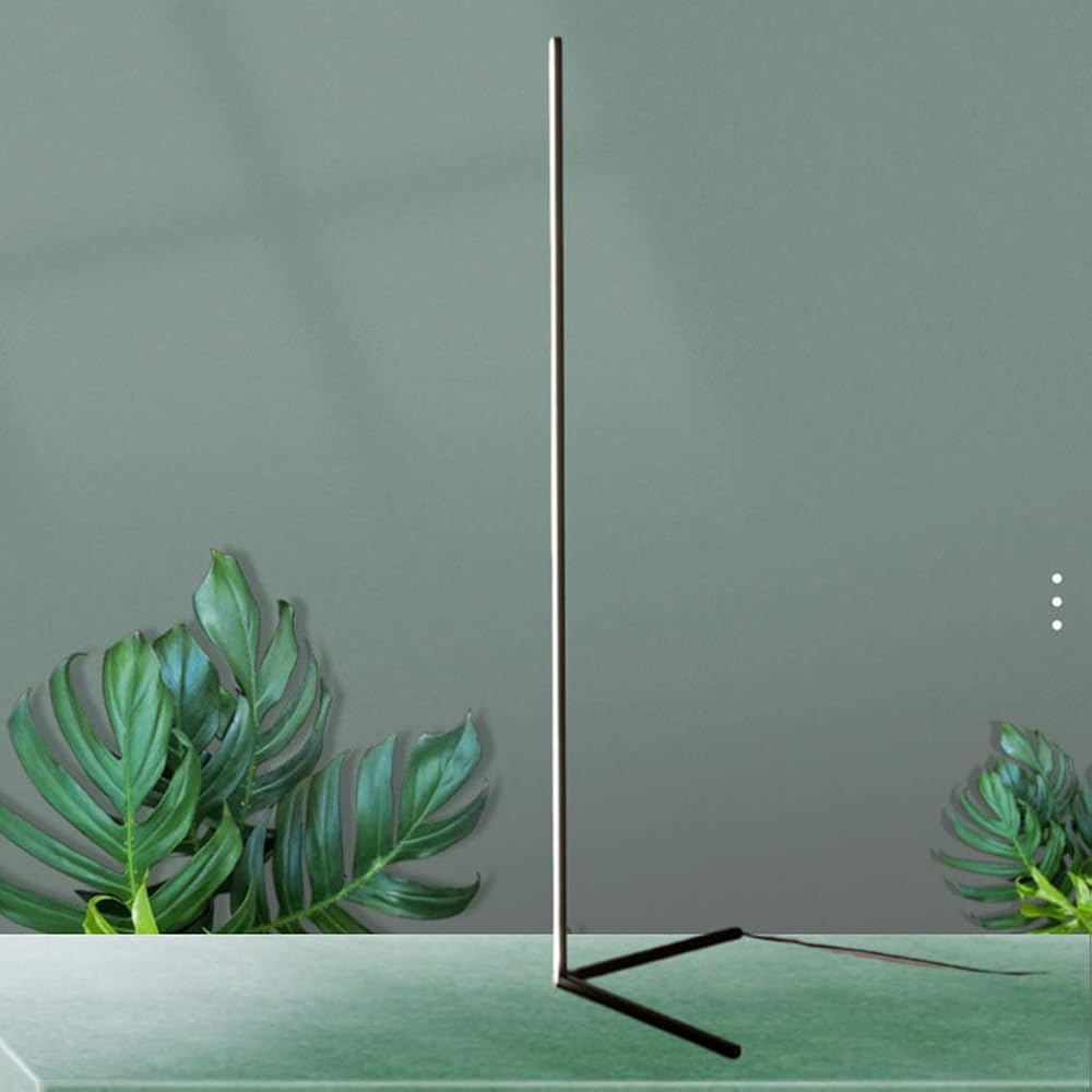 Corner Floor lamp LED Integrated Floor Lamp Modern Contemporary RGB Discoloration Lamp for Bedrooms Living Room Office Reading （Black）