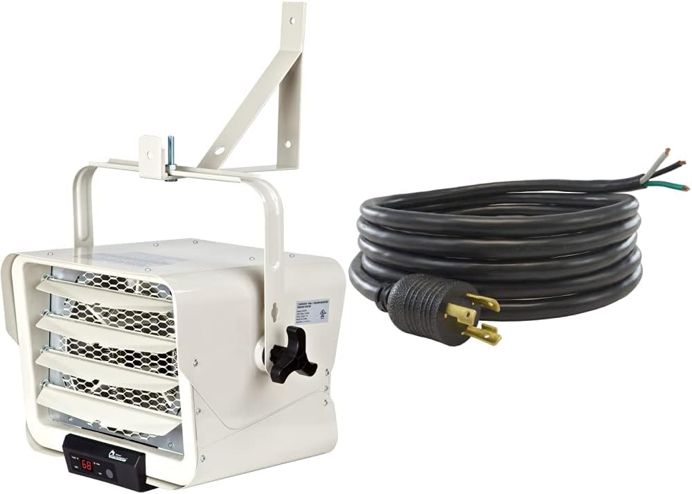 Dr. Infrared Heater DR-975 7500-Watt 240-Volt Hardwired Shop Garage Electric Heater & Conntek 29139-180 15-Feet Locking Power Cord for Model L6-30P to Model SJTW 10/3, 30-Amp, 250-volt