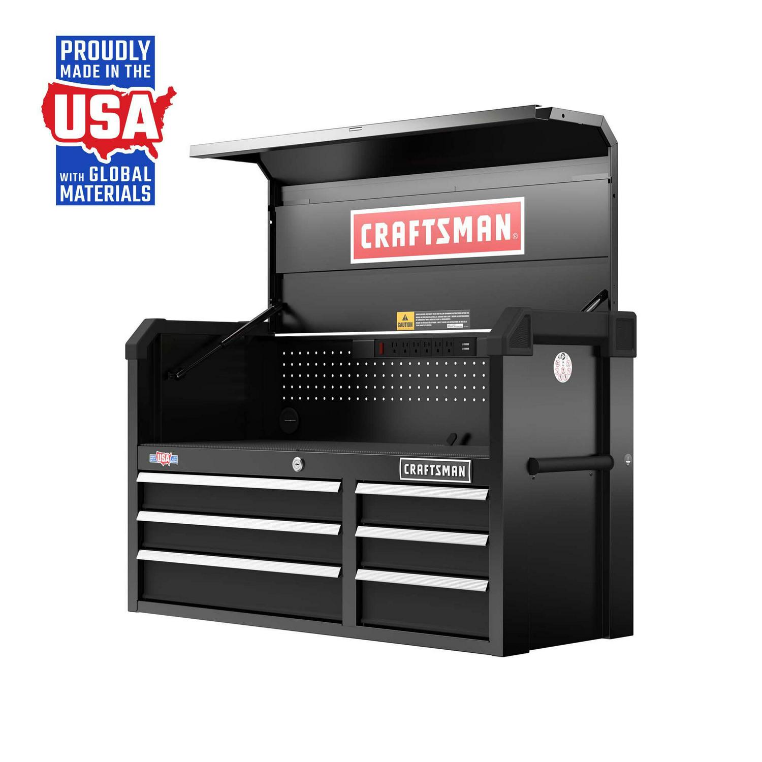 CRAFTSMAN 2000 Series 40.5-in W x 24.7-in H 6-Drawer Steel Tool Chest (Black)