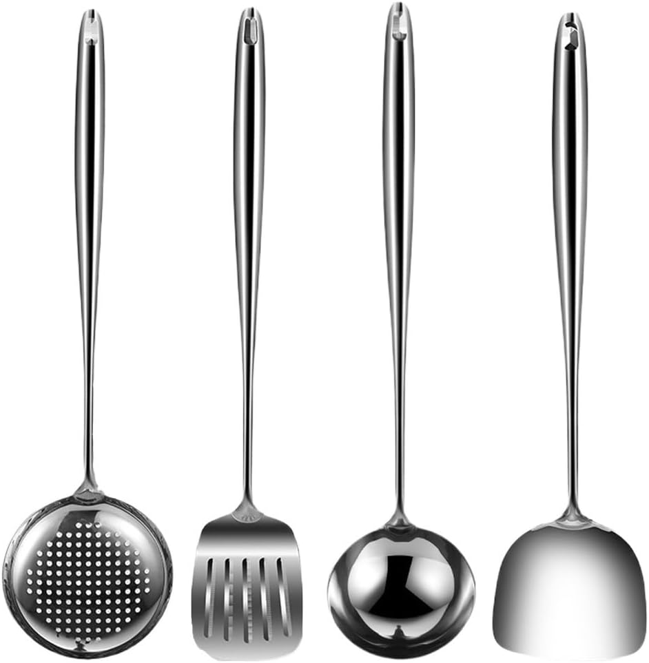 Stainless Steel Spoon Colander Spatula Frying Shovel Cooking Spoon Shovel Kitchen Utensils Set