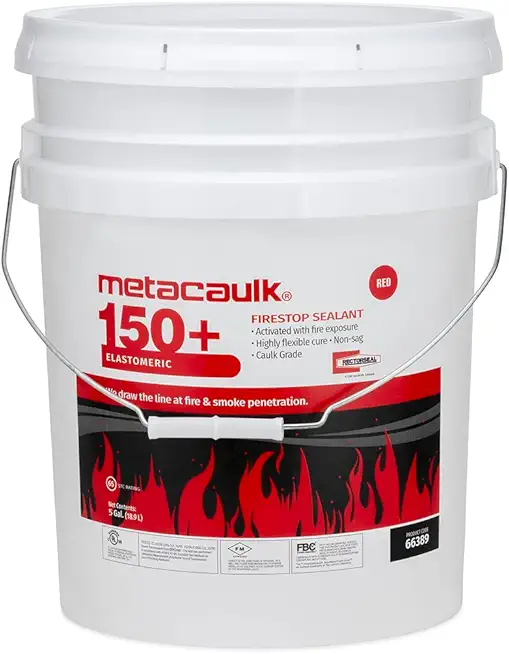 Rectorseal 66389 5-Gallon Pail Metacaulk Mc 150+ Firestop Sealant , Red