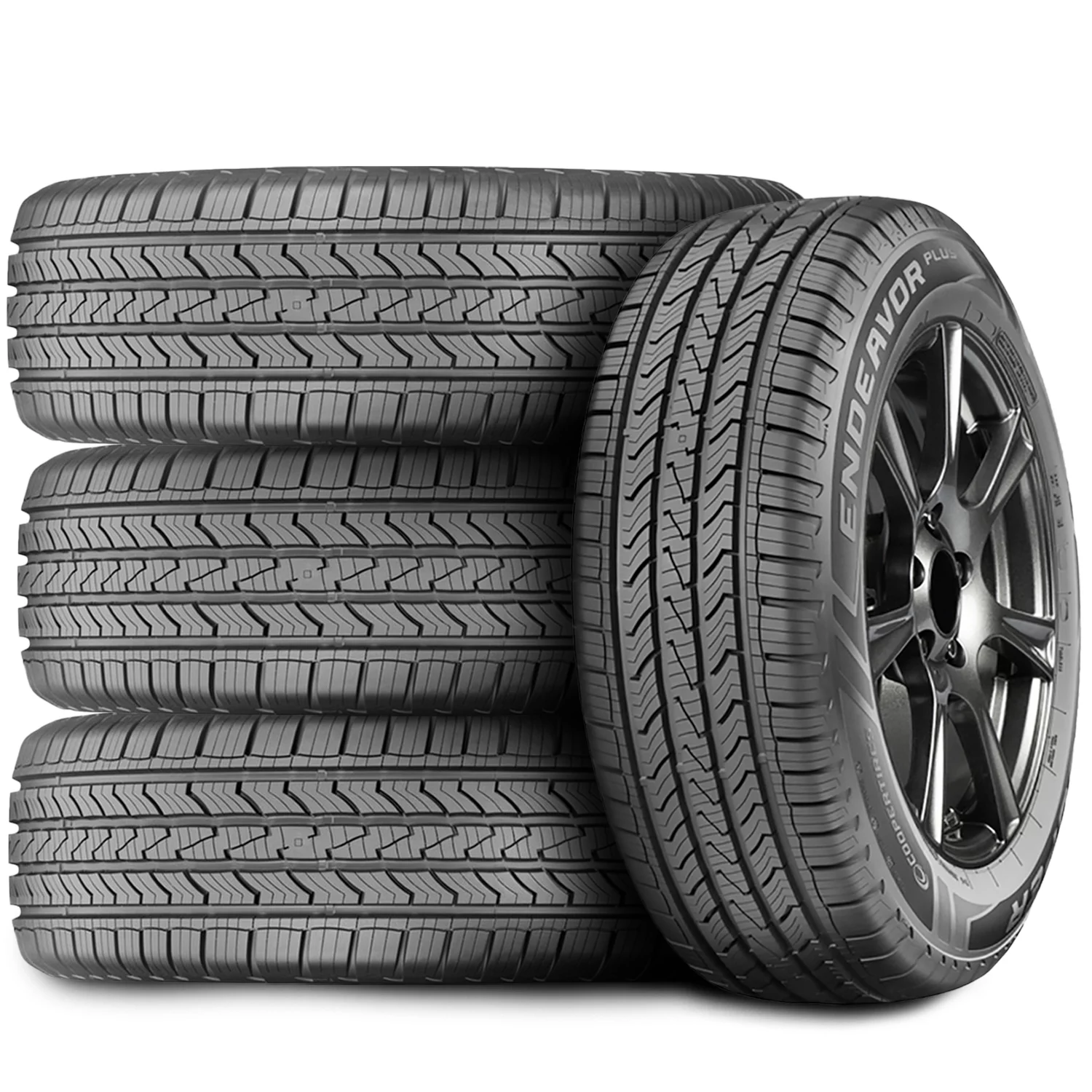 Set of 4 (FOUR) Cooper Endeavor Plus 215/60R17 96H AS A/S All Season Tires Fits: 2017 Jeep Renegade North, 2017 Nissan Rogue SV