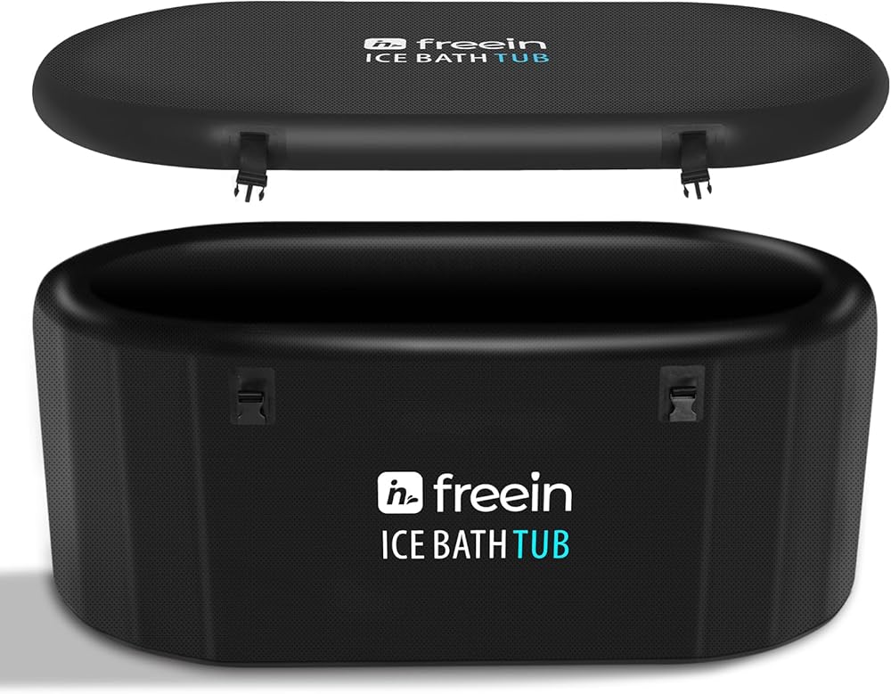 Freein Ice Bath Tub For Athletes Water Chiller Compatible Cold Plunge Outdoor, Portable, Foldable Cold Plunge Tub for Adults 52