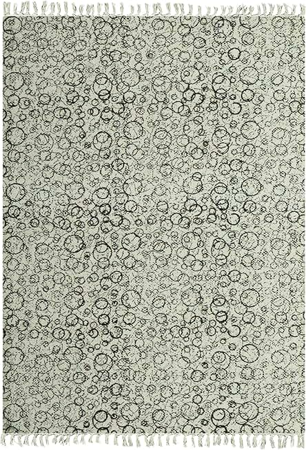 Indian Cotton Rug 2x20 Runner Washable Cotton Rug Collection Accent Area Rug Black Beige Abstract Rug Hand Block Printed Rug Indoor Kitchen Bedroom Tessals Bohemian Design for Hallway Stair Runner