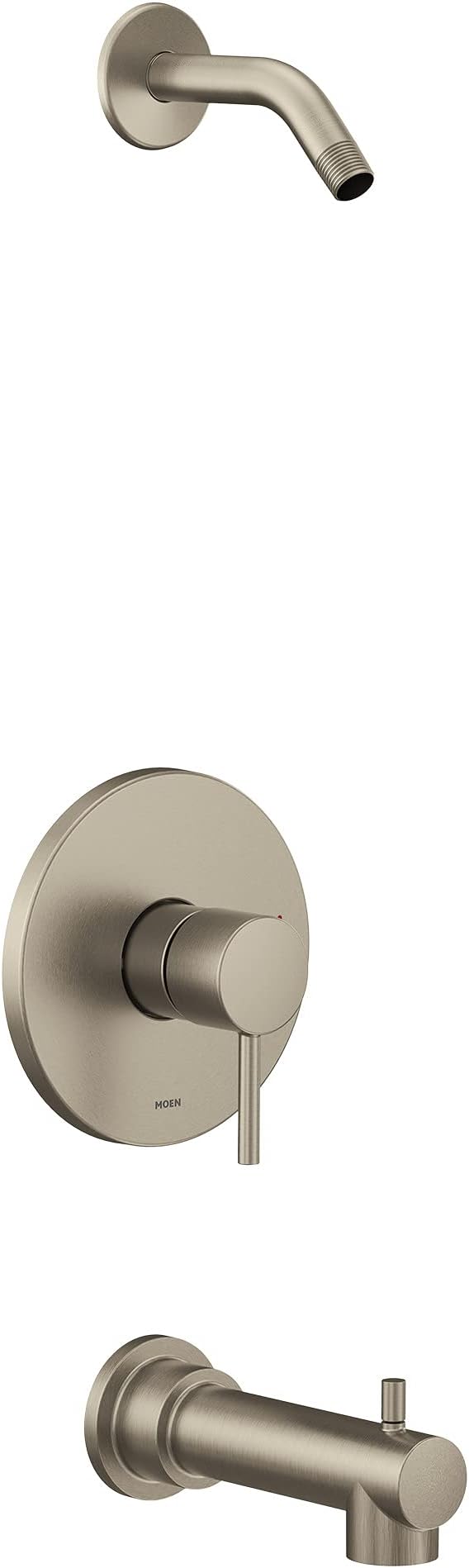Moen UT2193NHBN Align M-CORE 3-Series 1-Handle Tub and Shower Trim Kit, Valve Required, Brushed Nickel