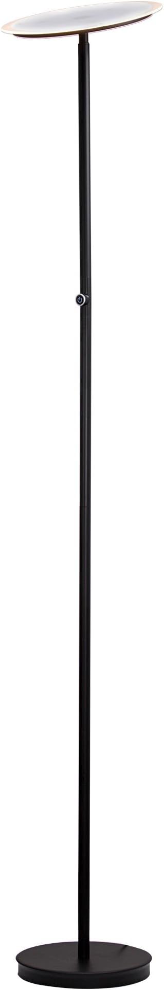 Major-Q 3035F-BK LED Torchiere Floor Lamp Efficient Energy Saving 4-Level-Touch Dimmable Ultra Bright Lumens Light, 70” Adjustable Head for Bedroom Living Room