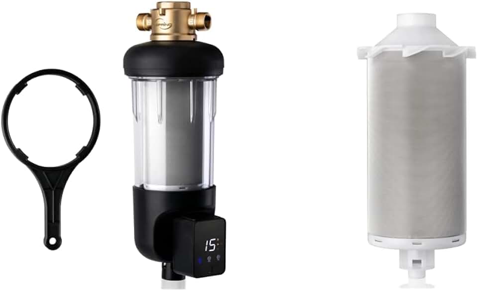 iSpring WSP50ARJ Spin-Down Sediment Water Filter + Replacement Cartridge