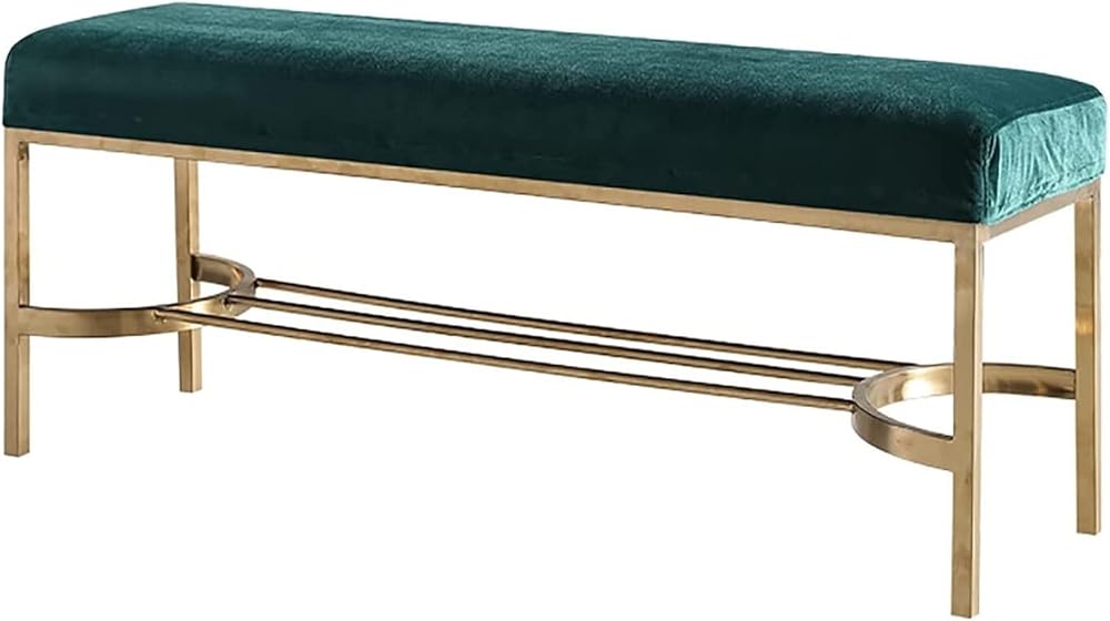 Shoe Storage Bench Entryway Hallway Furniture, Shoe Bench with 1-Tier Shelf Storage Rack Organizer Nordic Sofa Bench, Wrought Iron Metal Frame for Living Room, Hallway, Bedroom(60*45*35 cm)