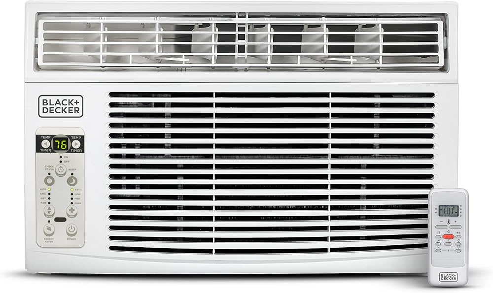 BLACK+DECKER BD12WT6 Window Air Conditioner with Remote Control,12000 BTU, Cools Up to 550 Square Feet, Energy Efficient, White