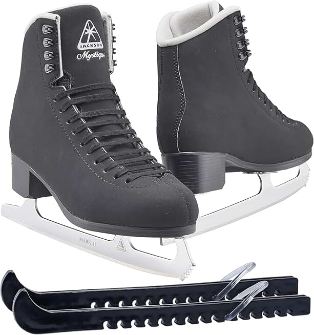Jackson Ultima Mystique Figure Ice Skates for Men and Boys Bundle with Guardog Skate Guards