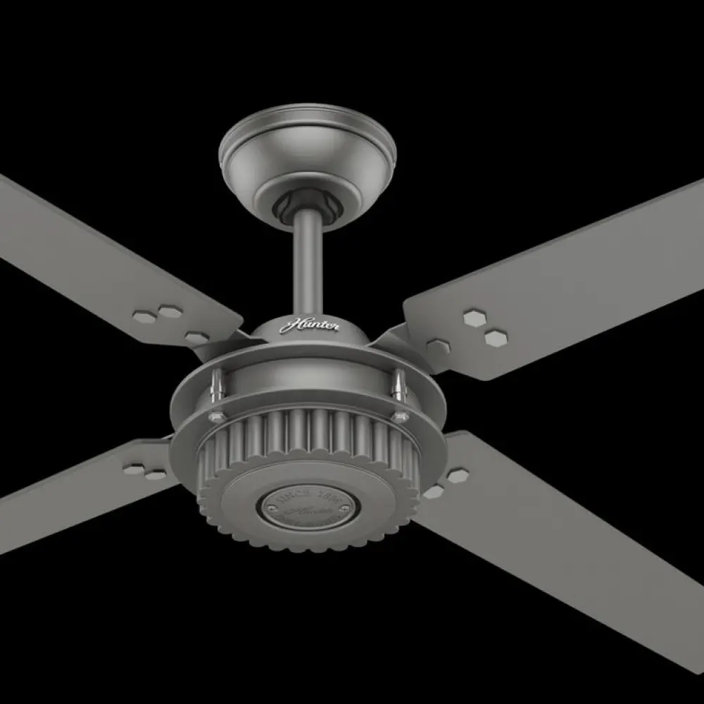 Hunter 54 Chronicle Matte Silver Ceiling Fan with Wall Control