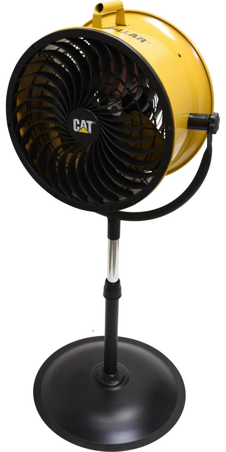 Cat 14-in 4-Speed Indoor Yellow Pedestal Fan