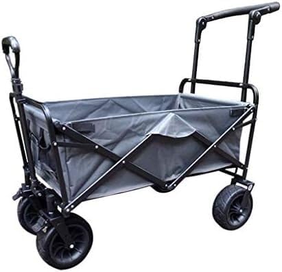 Cart Folding Camping Trolley Garden Heavy Duty Wagon Multi-Function with Wheel Shopping Cart Outdoor Family Travel Free Standing Push-Pull Rod Handcart Lightweight Easy to Carry