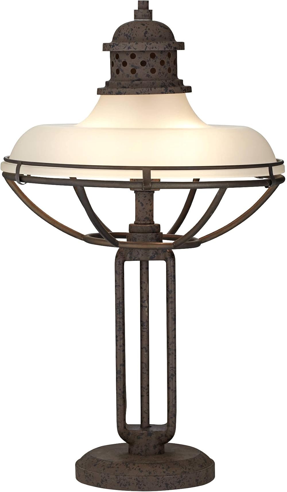Franklin Iron Works Rustic Western Industrial Table Lamp with USB Charging Port 26.5
