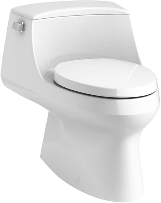 KOHLER 3722-0 San Raphael One-Piece Toilet, Elongated Bowl, 1.28 Gpf With Quiet-Close, White