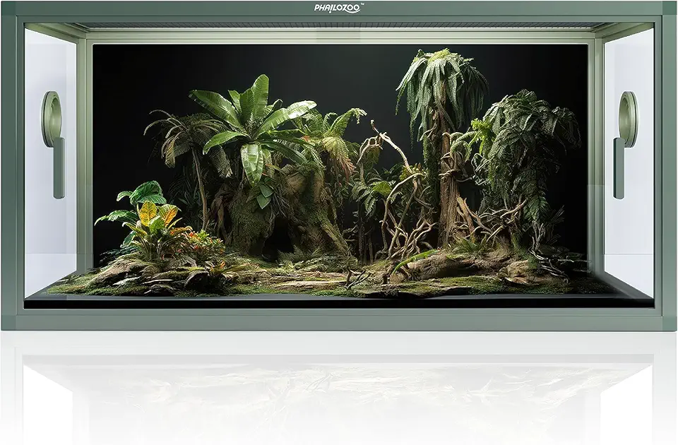 50 Gallon Reptile Tank, Front Opening Snake Tank for Easy Maintenance, Reptile Enclosure with Top Screen Ventilation 36''x18''x18''