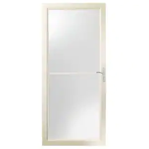 Andersen 2000 Series 36 in. x 80 in. Almond Universal Full View Retractable Aluminum Storm Door with Nickel Hardware