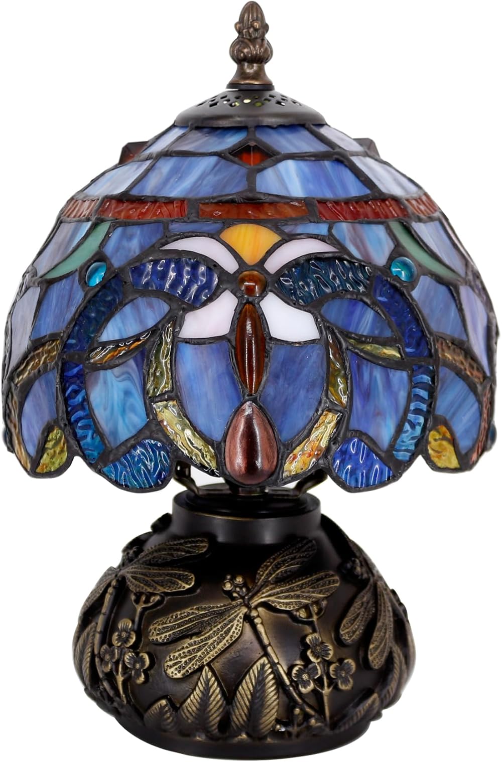 Tiffany Mushroom Colored Glass Classical Style Small Desk Lamp is Suitable for Decorating Bedrooms, Study Rooms, Living Rooms, and Children's Rooms