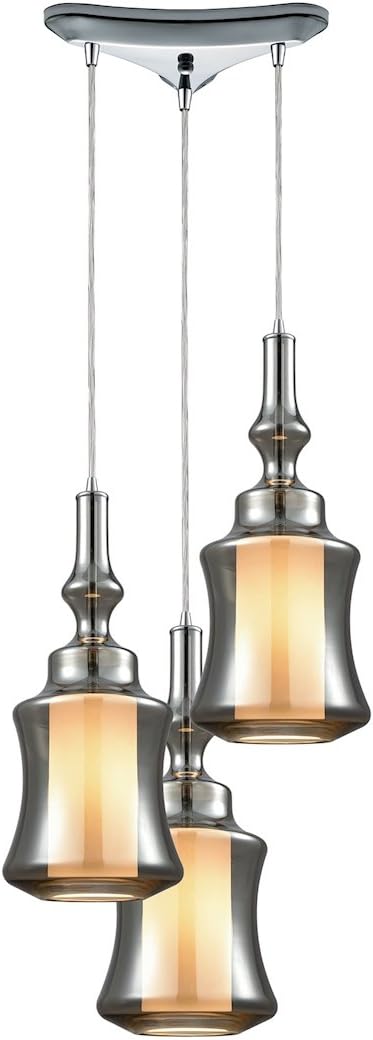 56503/3 Pendant Light, Polished Chrome