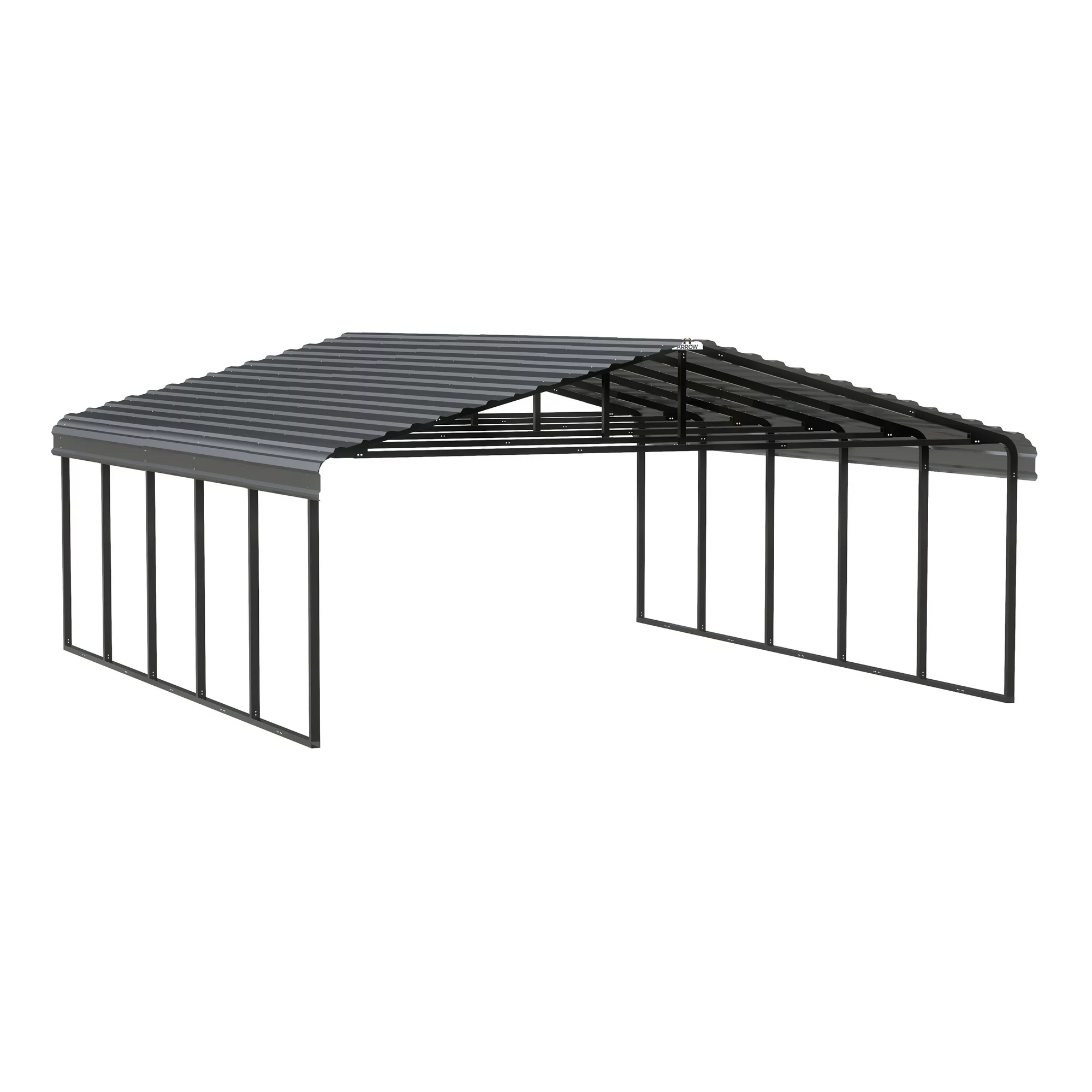 Arrow Carport, 20 ft. x 24 ft. x 9 ft. Charcoal