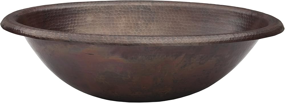 CORDOBA Copper Drop-In Bathroom Sink, Antique