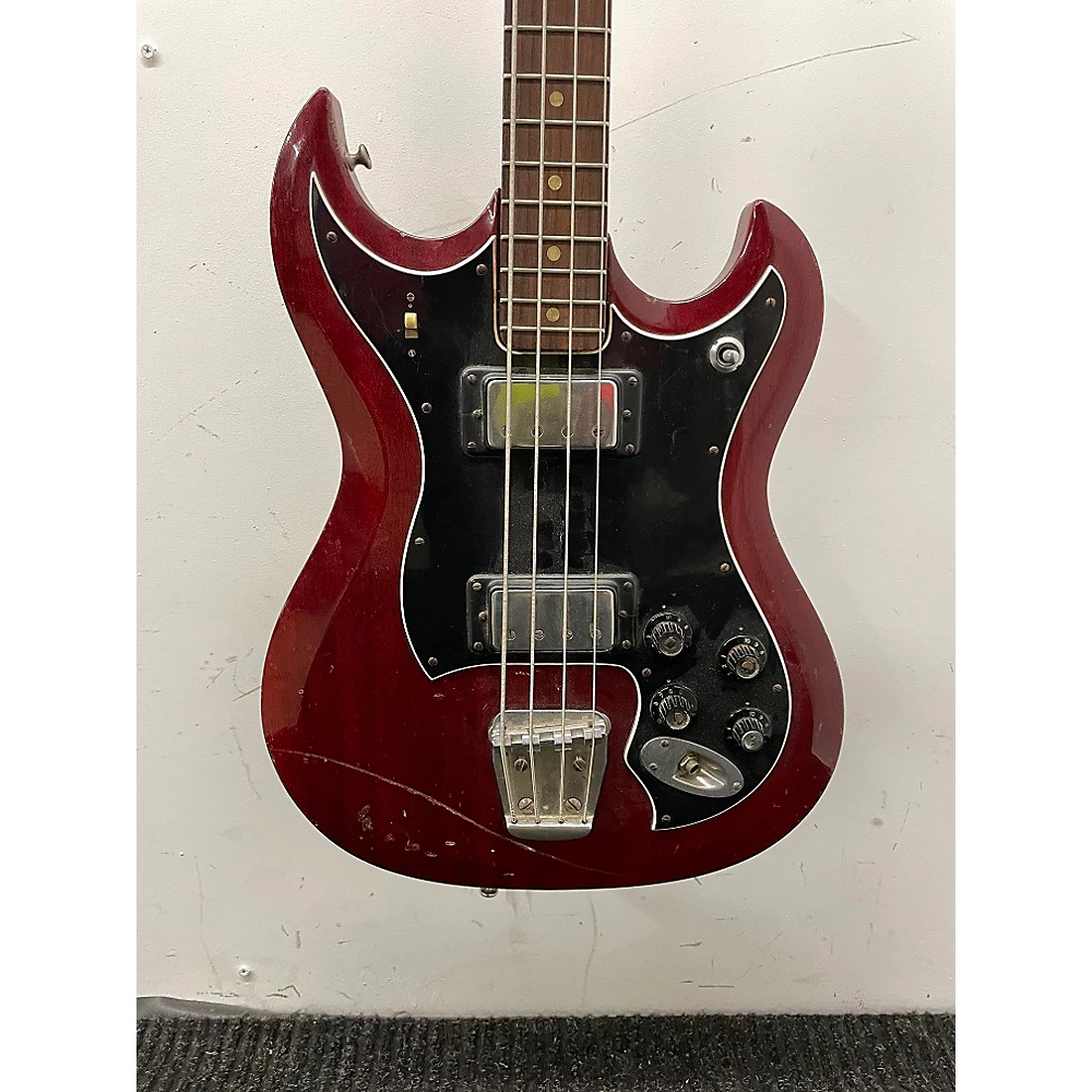 Vintage Hagstrom 1970s HIIBN Electric Bass Guitar