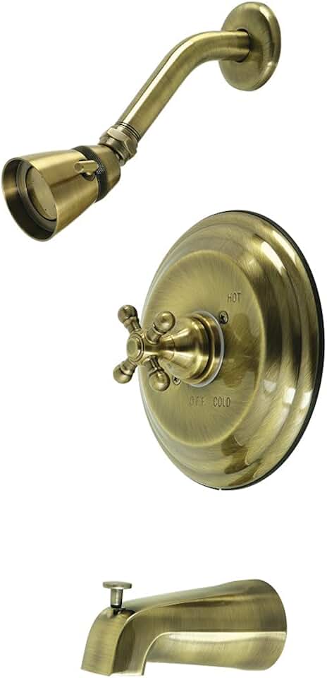 Kingston Brass KB2633BX Metropolitan Tub and Shower Faucet, Antique Brass