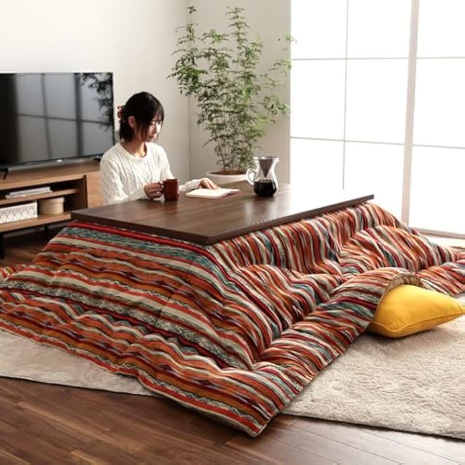 IKEHIKO Kotatsu Futon Fluffy Premium Flannel Table Blanket Purple Japan 2337 (200×200cm (Square))