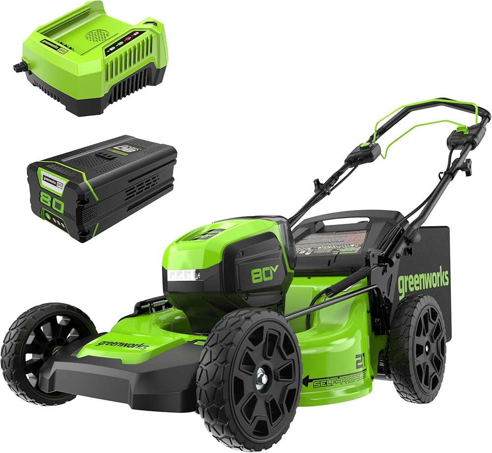 Greenworks Pro 21-Inch 80V Self-Propelled Cordless Lawn Mower, Tool-Only, MO80L00
