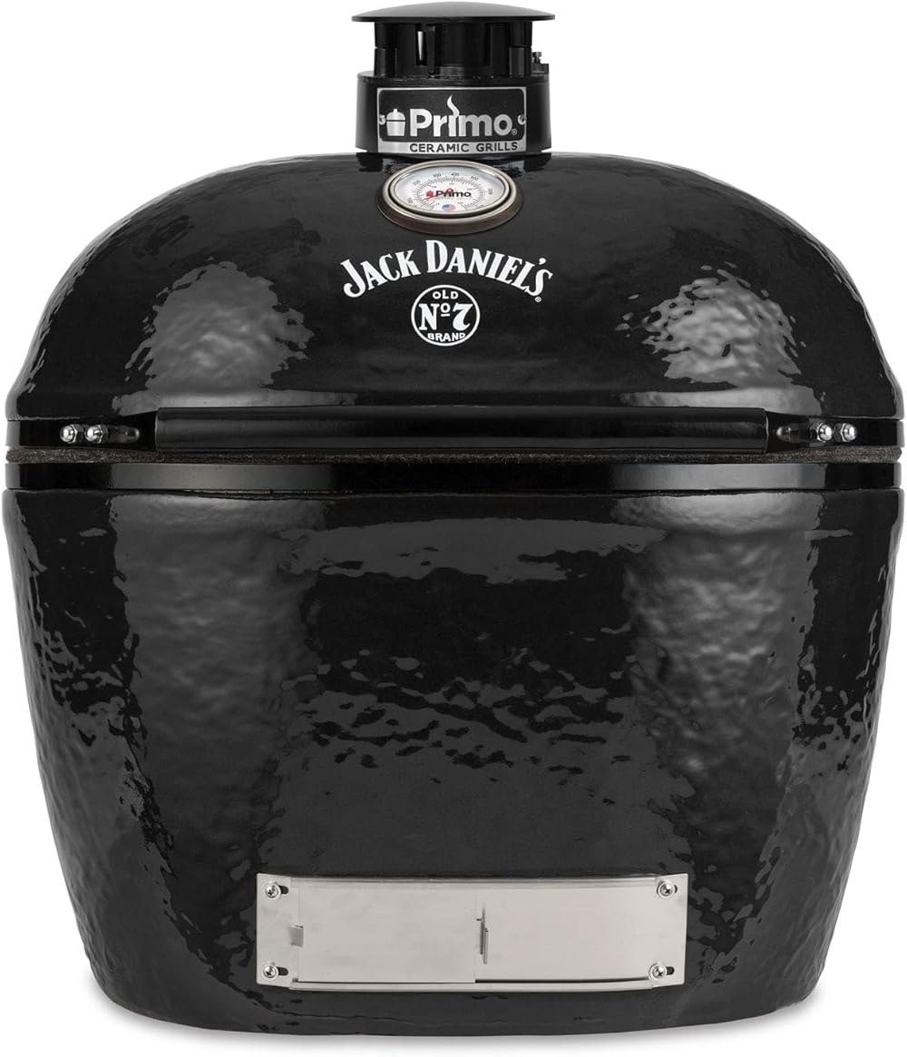 Primo Jack Daniels Edition Oval XL 400 Ceramic Kamado Grill With Stainless Steel Grates - PGCXLHJ (2021)