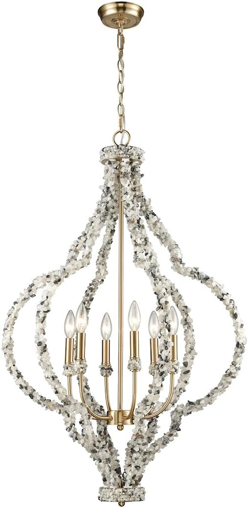 65359/6 Chandelier, One Size, Brass