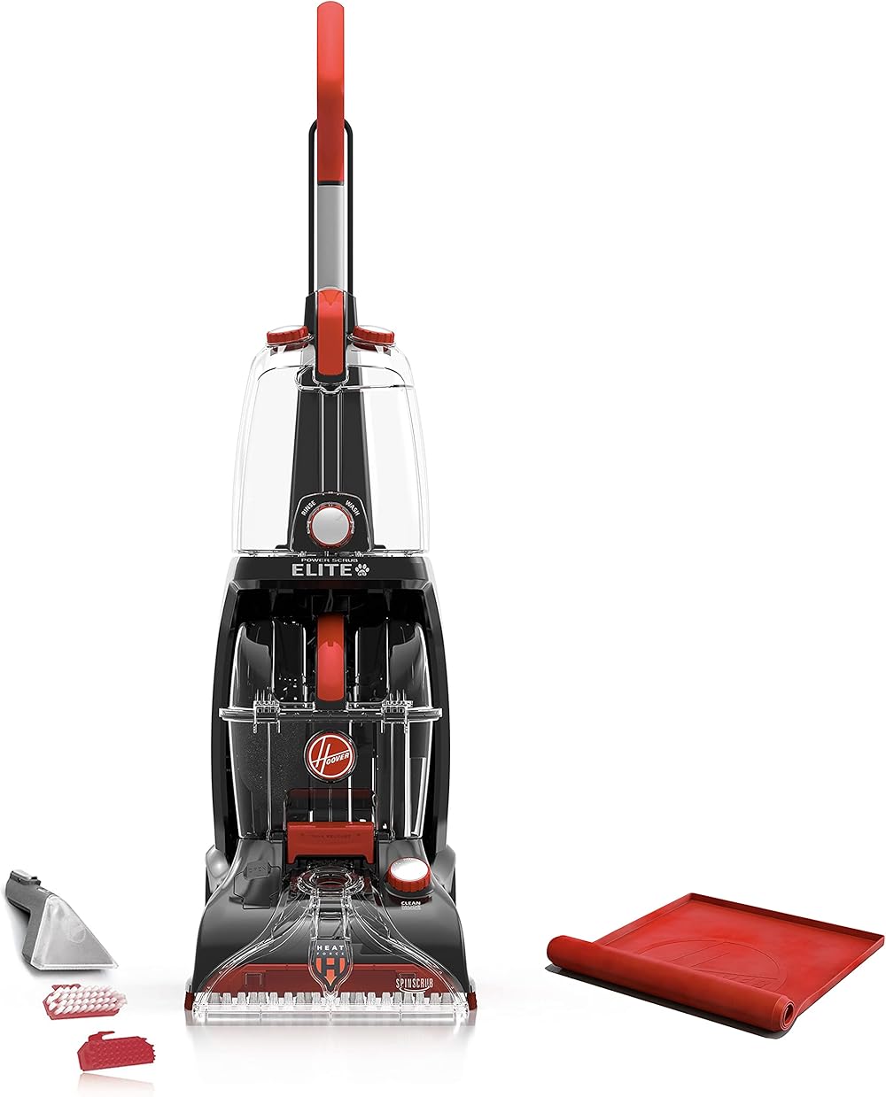 Hoover PowerScrub Elite Pet Upright Carpet Cleaner Shampooer, Lightweight Machine, with Storage Mat, FH50250B
