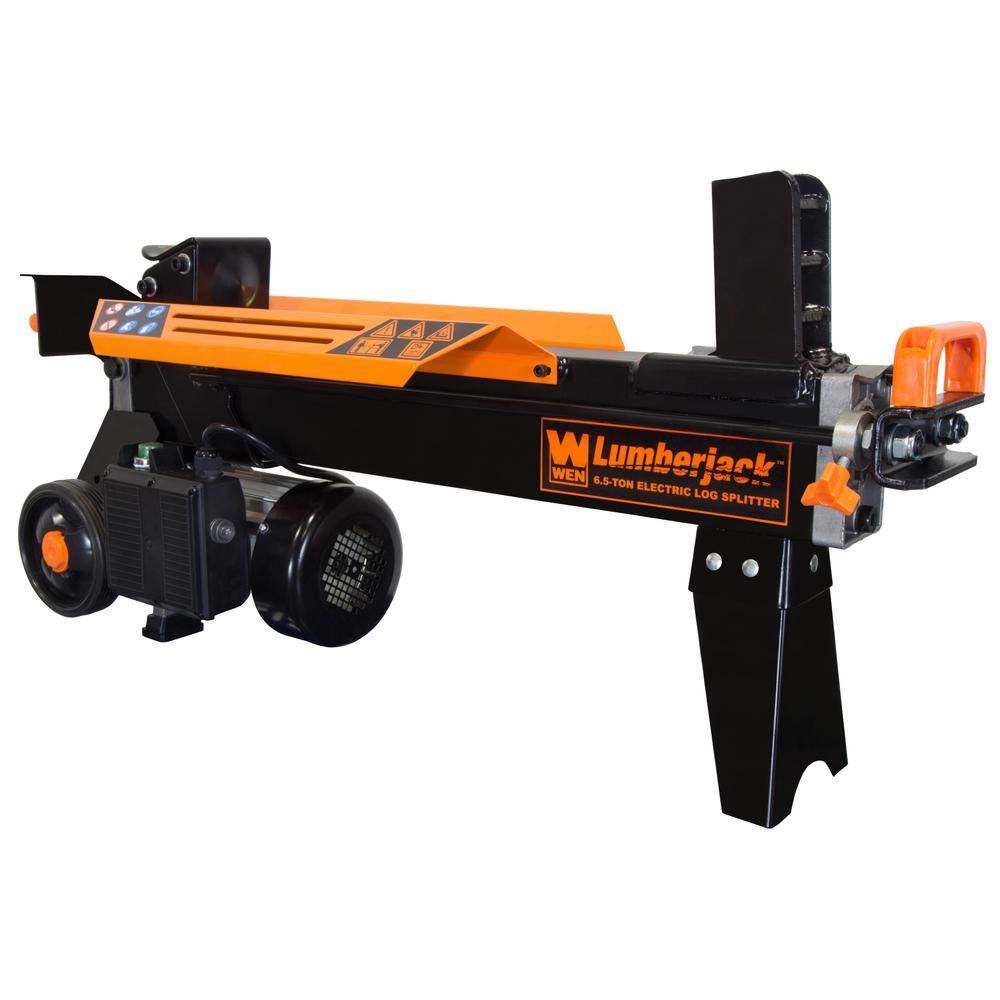 WEN 56208 6.5-Ton 15 Amp Horizontal Electric Log Splitter with Stand