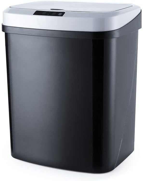 Home Smart Induction Trash Can 16L Automatic Electric Sensor Waste Bins Kick Barrel Garbage Bins Trash(D)