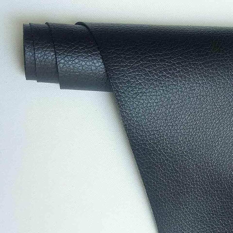 Self-Adhesive Leather Refinisher Cuttable Sofa Repair Leather Patch Car Seat Repair Kit Leather Repair Patch for Couches Repair Patch Leather (Black,192x50 inch,0.9mm Thick)