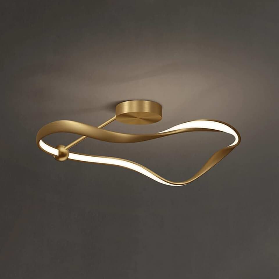 Modern Led Flush Mount Ceiling Light,Sd Close to Ceiling Light, Dimmable Copper Minimalist Lighting Fixture Ceiling Lamp for Kitchen, Living Room, Bedroom, Laundry Room/a