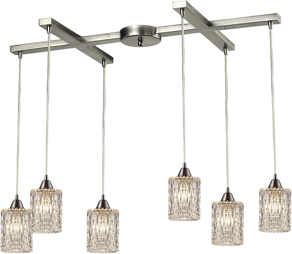 Elk Lighting 10343/6 Kersey Collection 6 Light Chandelier, 33