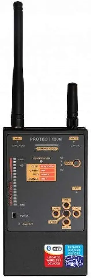 Spytec Protect 1206i Counter Surveillance Device for Detecting Audio Bugs GPS trackers Cell Phones And Wireless Video Cameras