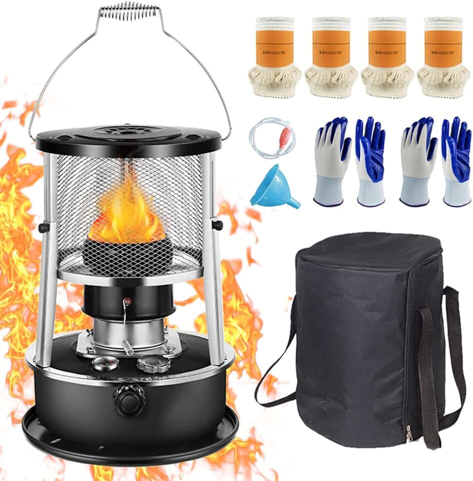 Indoor Petroleum Heater, Portable Efficient Petroleum Heater Heater,Mobile Heater Without Electricity Indoor, Camping Tent Heater Patio Cooking(Color:A)