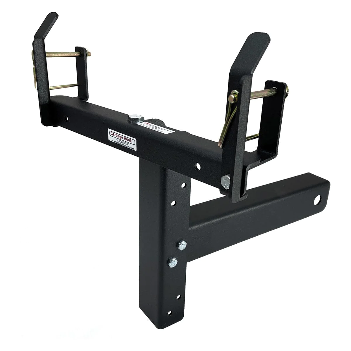 Single-Can Garbage Can Hauling Hooks, Receiver Mounted