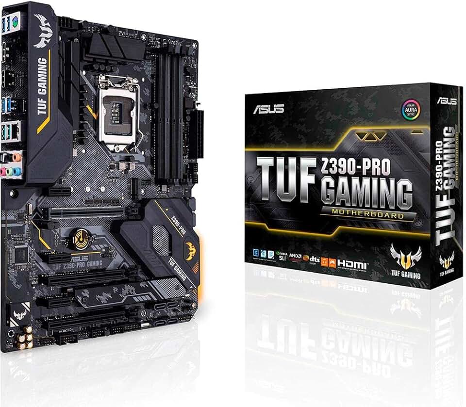 ASUS TUF Z390-Pro Gaming LGA1151 (Intel 8th and 9th Gen) ATX DDR4 HDMI M.2 USB 3.1 Gen2 Gigabit LAN Motherboard