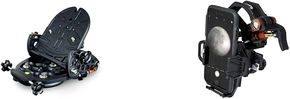 Celestron Wedge with NexStar Evolution/SE, Black (93665) & NexYZ – 3–Axis Universal Smartphone Adapter for Telescope – Digiscoping Smartphone Adapter