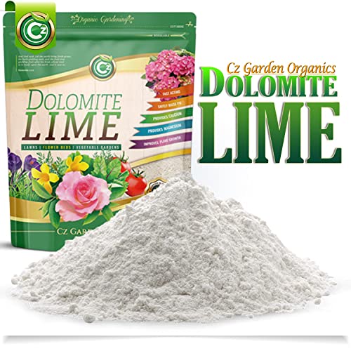 Dolomite Lime - Made in USA - Garden Soil Amendment Fertilizer for Plants. Calcium/Magnesium Additive. Safely Raise & Stabilize pH - Earthbox Tomatoes & Peppers Blossom End Rot. OMRI Listed
