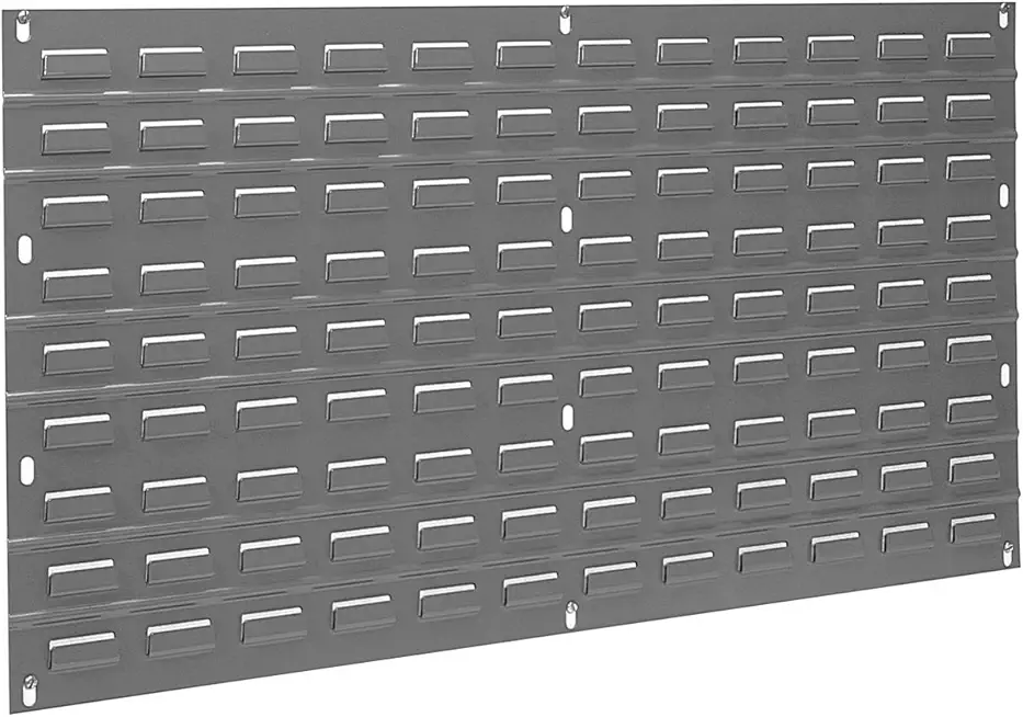 Akro-Mils 30136 Heavy Duty Wall Mount Garage Storage Steel Louvered Panel | Wall Storage Bin Hanging Organizer System for AkroBins, 36-Inch W x 19-Inch H, 4 Pack, Grey