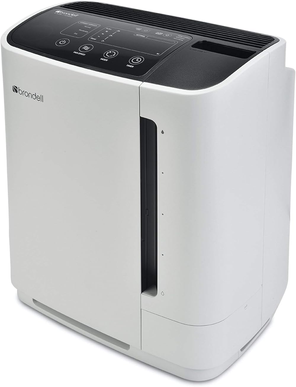 Brondell Air Purifier O2+ Revive Air Purification System with Humidifier -Odor Eliminator - Dual True HEPA Air Washer for Dust, Mold, Smoke, Off-Gassing, and Pets (White)…